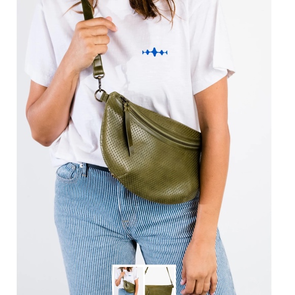 Able Berkeley Belt Bag, Perforated Moss Green. - Picture 5 of 6